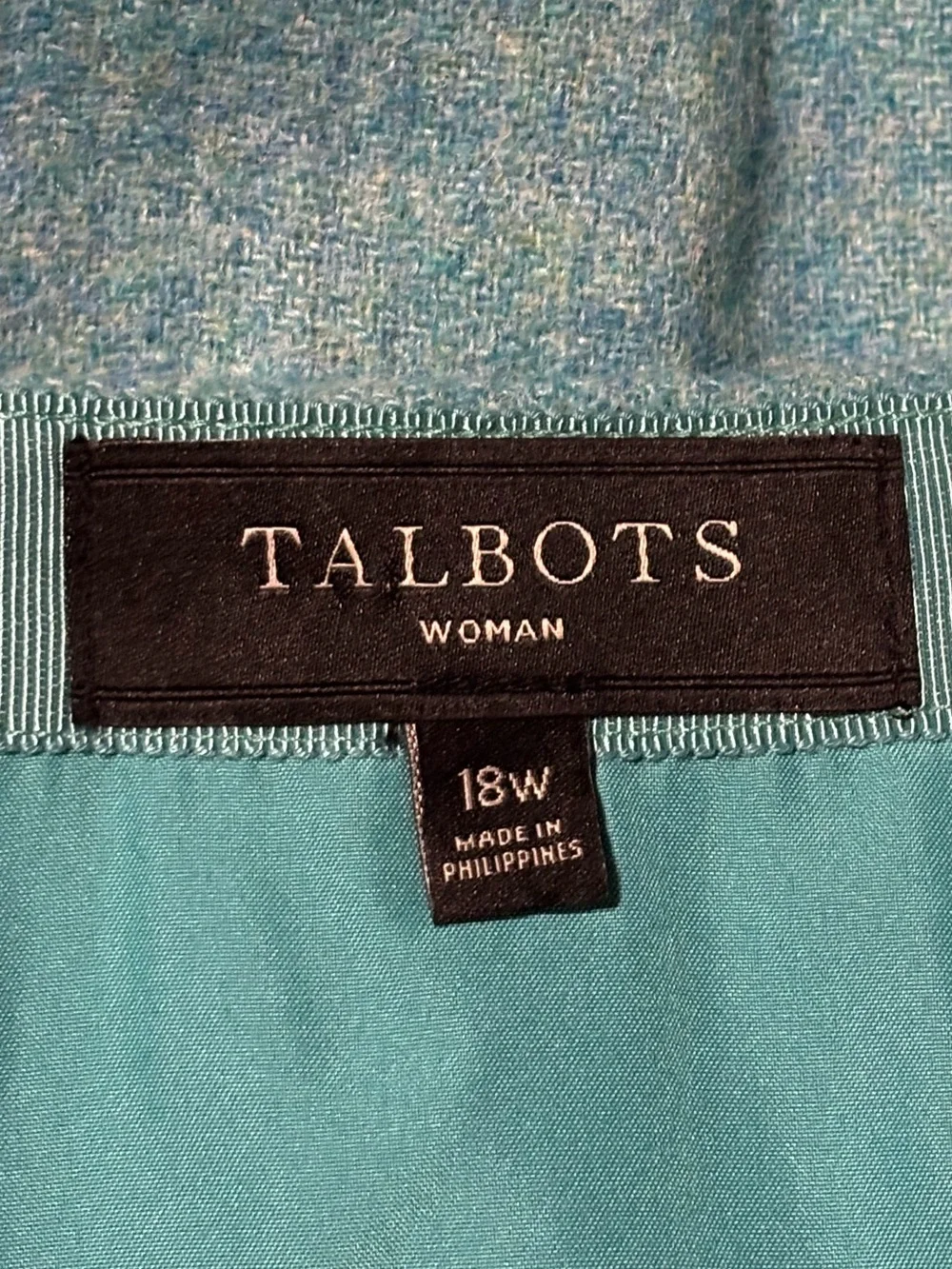 Talbots Wool Teal Scalloped Hem Women's Skirt, size 18W